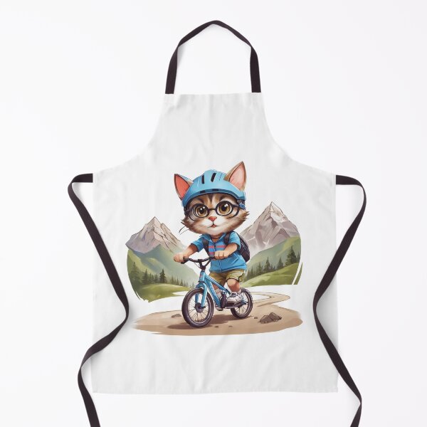 Item preview, Cute Cat Riding a mountain bike designed and sold by chathai.