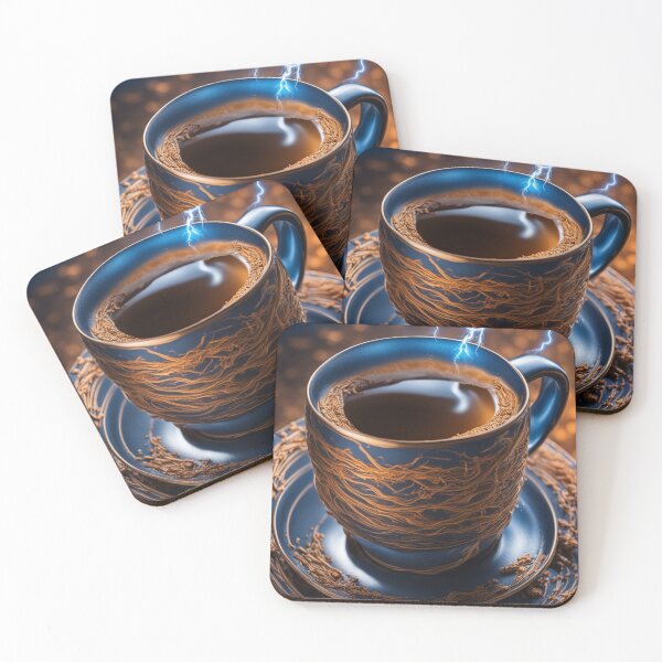 Item preview, For the Love of Coffee - Epic Beauty - Elegant Coffee Mug Cup with Steam Lightning Bolts designed and sold by Butler in the Home.