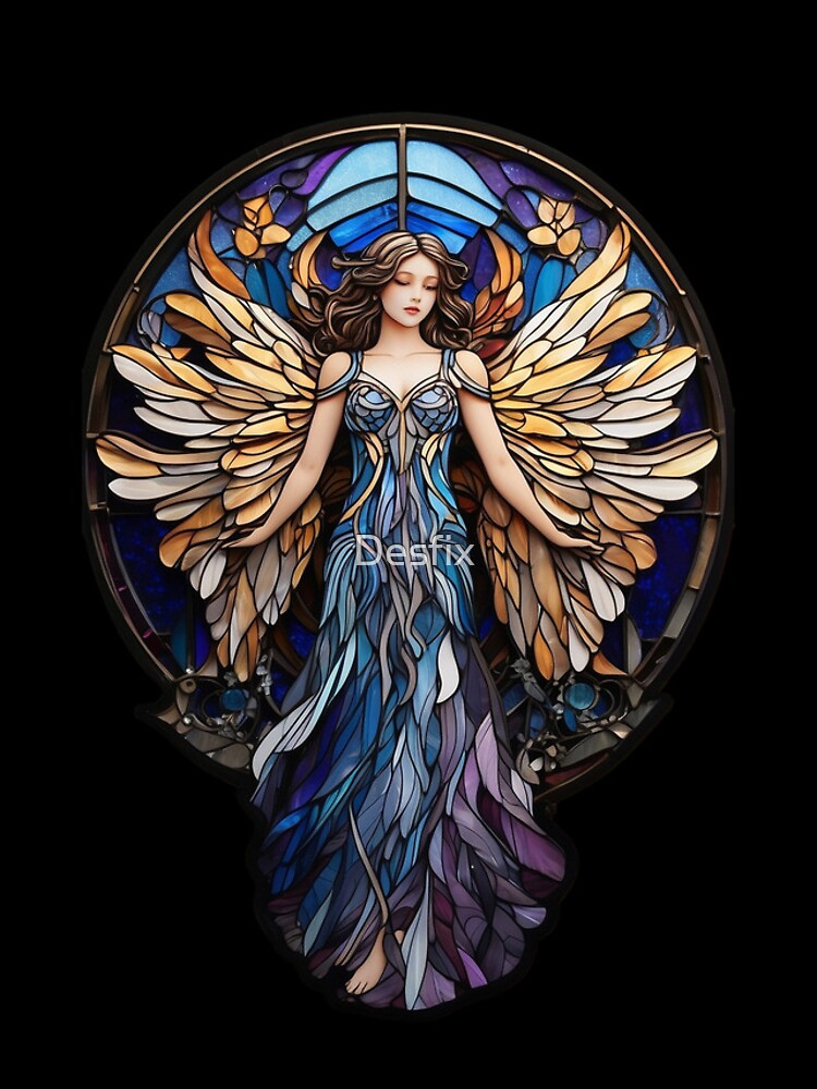 Thumbnail 4 of 4, iPhone Case, Stained Glass Angel Pattern designed and sold by Desfix.