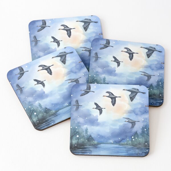 Item preview, Beautiful ducks flying designed and sold by cute-animals99.