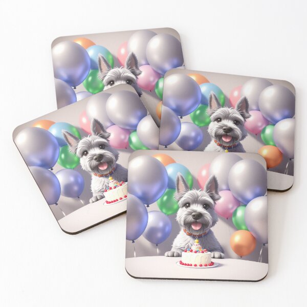 Item preview, Beautiful portrait puppy Schnauzer in a birthday celebration designed and sold by Tio-Tecun.