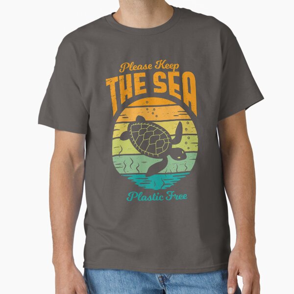 Artikel-Vorschau von Bitte halten Sie das Meer frei von Plastik - Retro Turtle, designt und verkauft von Bangtees.