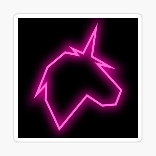 Unicorn Neon Pink Horse Animal Fantasy Magic Dream Girly Sticker
