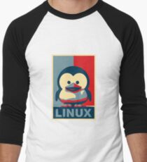 Linux Baby Tux Men's Baseball ¾ T-Shirt