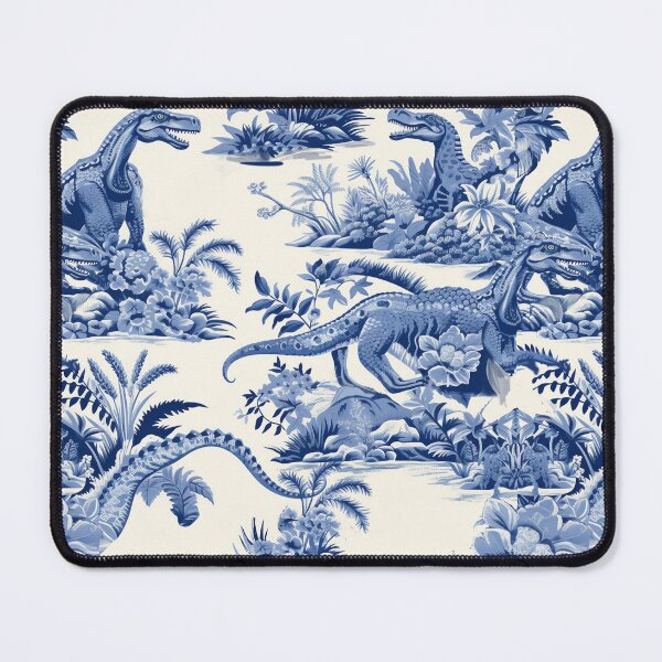 Item preview, Porcelain dinosaurs blue and white traditional art designed and sold by NuttyCottage.