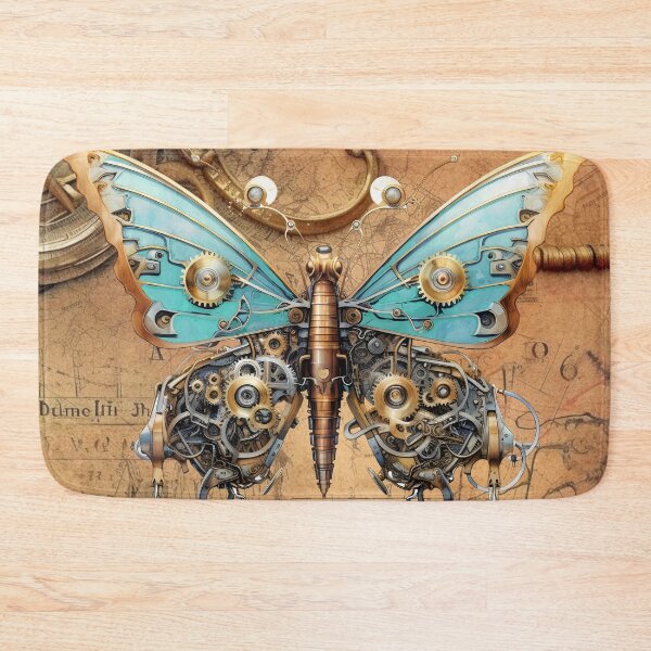 Item preview, Mechanical Steampunk Aqua Butterfly designed and sold by Pixelchicken.