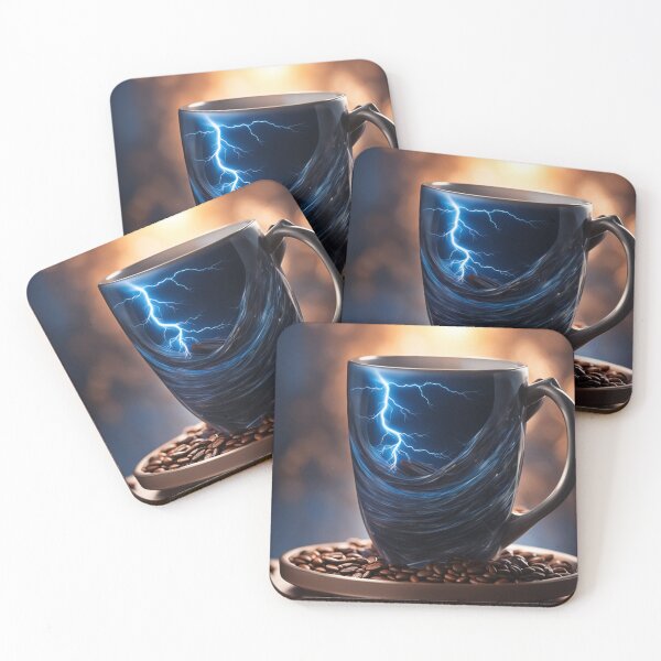 Item preview, For the Love of Coffee - Epic Beauty - Elegant Coffee Mug Cup with Steam Lightning Bolts designed and sold by Butler in the Home.