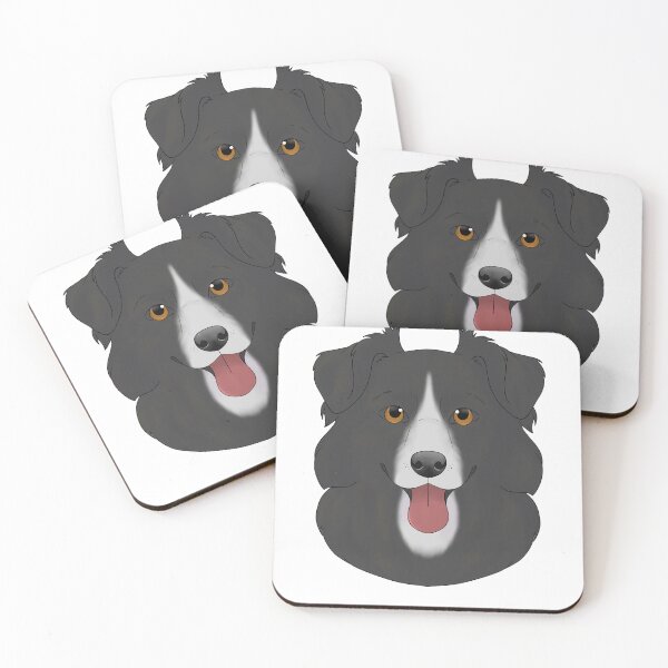 Item preview, Australian shepherd black and white designed and sold by Cynthiaetal.