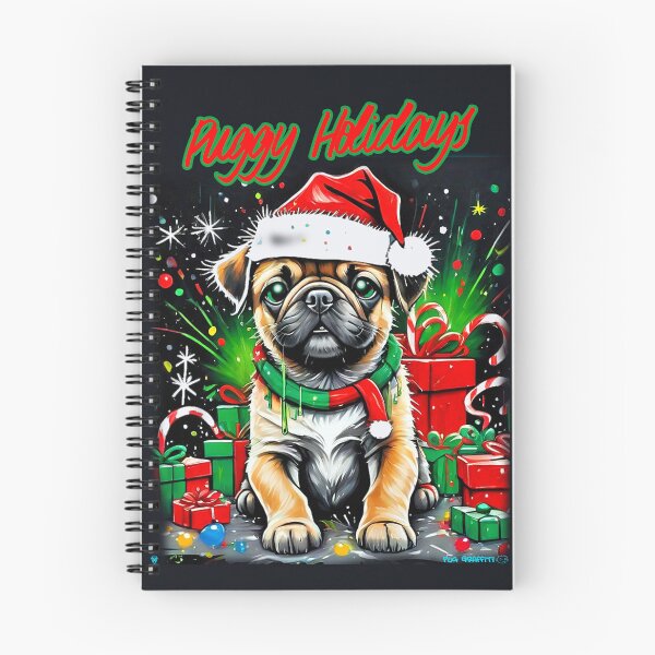 Item preview, Pug HAPPY HOLIDAYS 11 PUGGY HOLIDAYS designed and sold by RedBluffTraders.