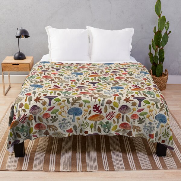 Item preview, Watercolour Toadstools on cream - Autumnal pattern by Cecca Designs designed and sold by Cecca-Designs.