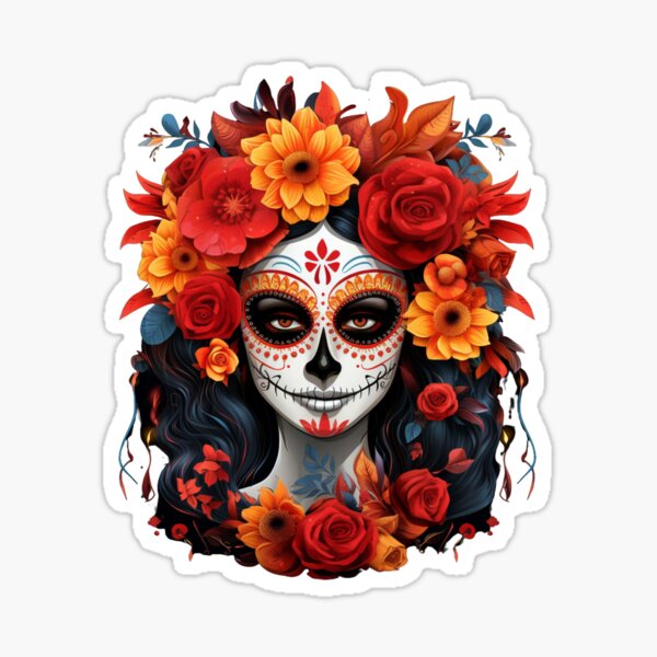 Item preview, Fall Floral Sugar Skull Women designed and sold by ArtFromBeyond.