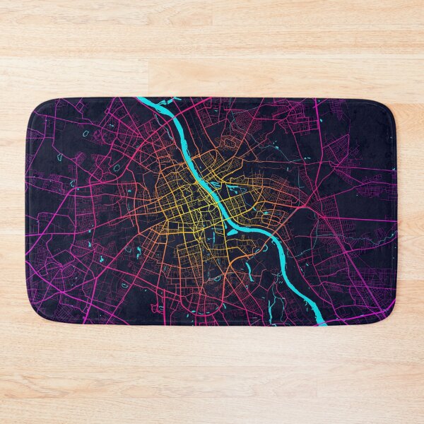 Item preview, Warsaw City Map of Poland - Neon designed and sold by deMAP.