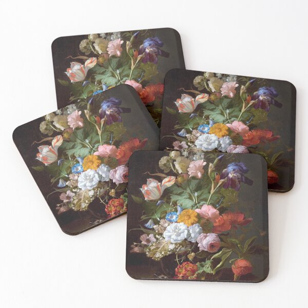 Item preview, Flowers in a Glass Vase, with a Cricket in a Niche | Rachel Ruysch designed and sold by LaMadeleine.