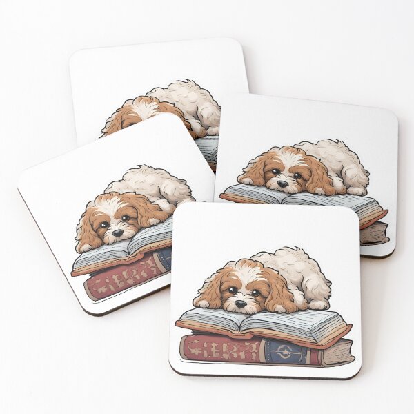 Item preview, Cavapoo Reading  designed and sold by ColourCove .