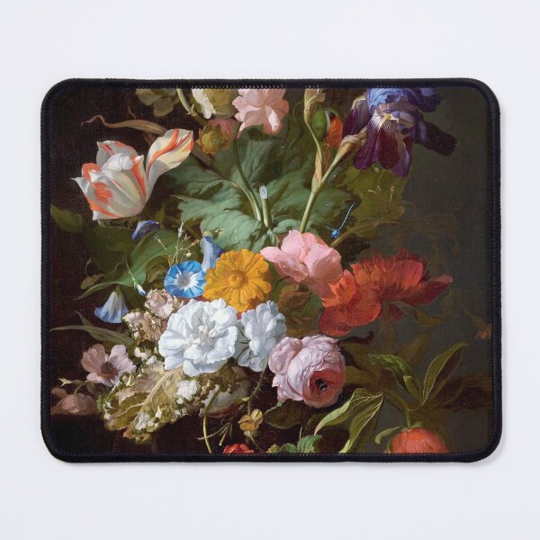 Item preview, Flowers in a Glass Vase, with a Cricket in a Niche | Rachel Ruysch designed and sold by LaMadeleine.