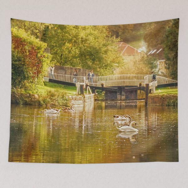 Item preview, Fall mood photography of UK somerset cotswold city Bath in Golden Autumn  designed and sold by Rowena Ko.