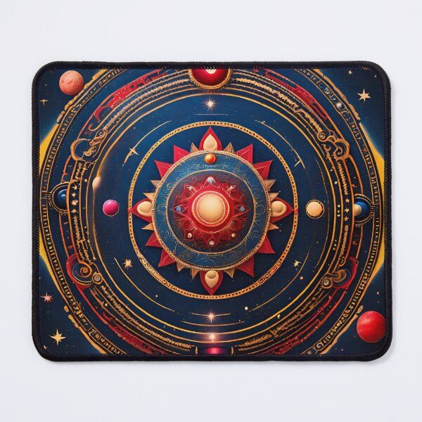 Item preview, Mandala Planet with Moons and Stars designed and sold by SpiritualManda.