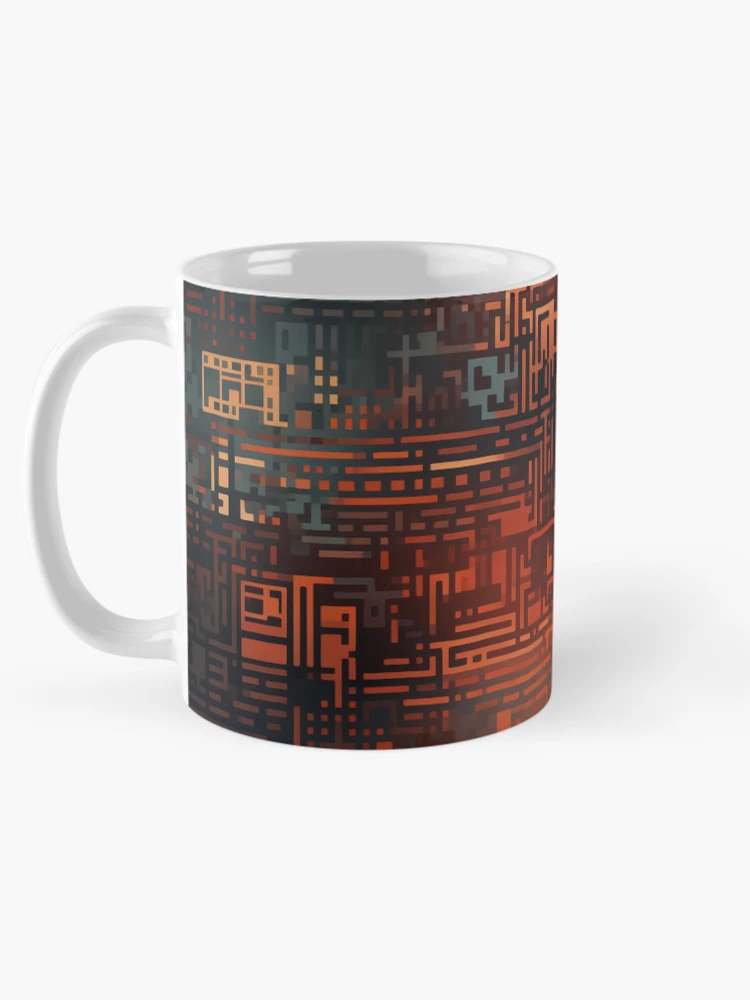 Thumbnail 5 of 6, Coffee Mug, Digital Code Abstract Pattern designed and sold by SideSignal.