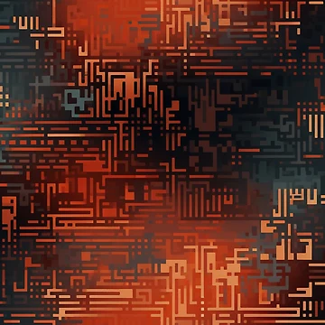 Artwork thumbnail, Digital Code Abstract Pattern by SideSignal
