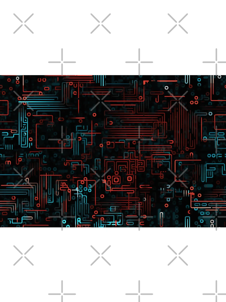 Thumbnail 4 of 4, Boxy T-Shirt, Digital Code Abstract Pattern designed and sold by SideSignal.