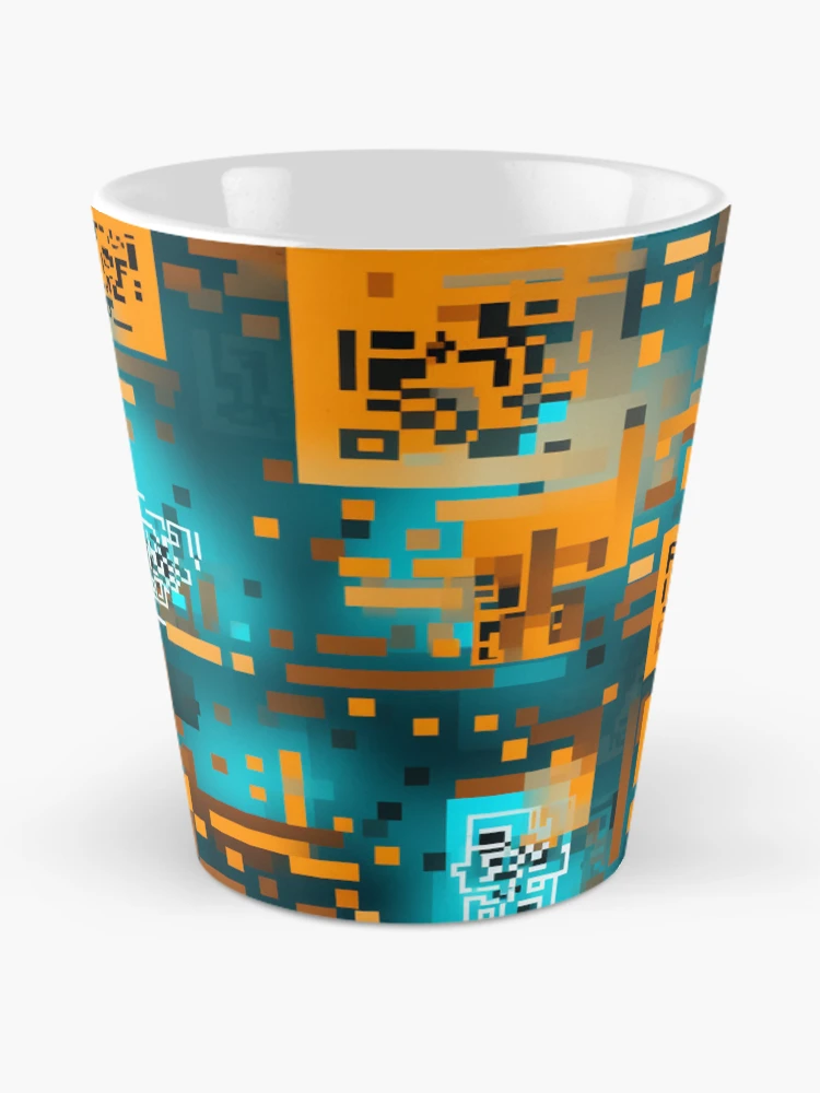 Thumbnail 2 of 4, Coffee Mug, Digital Code Abstract Pattern designed and sold by SideSignal.