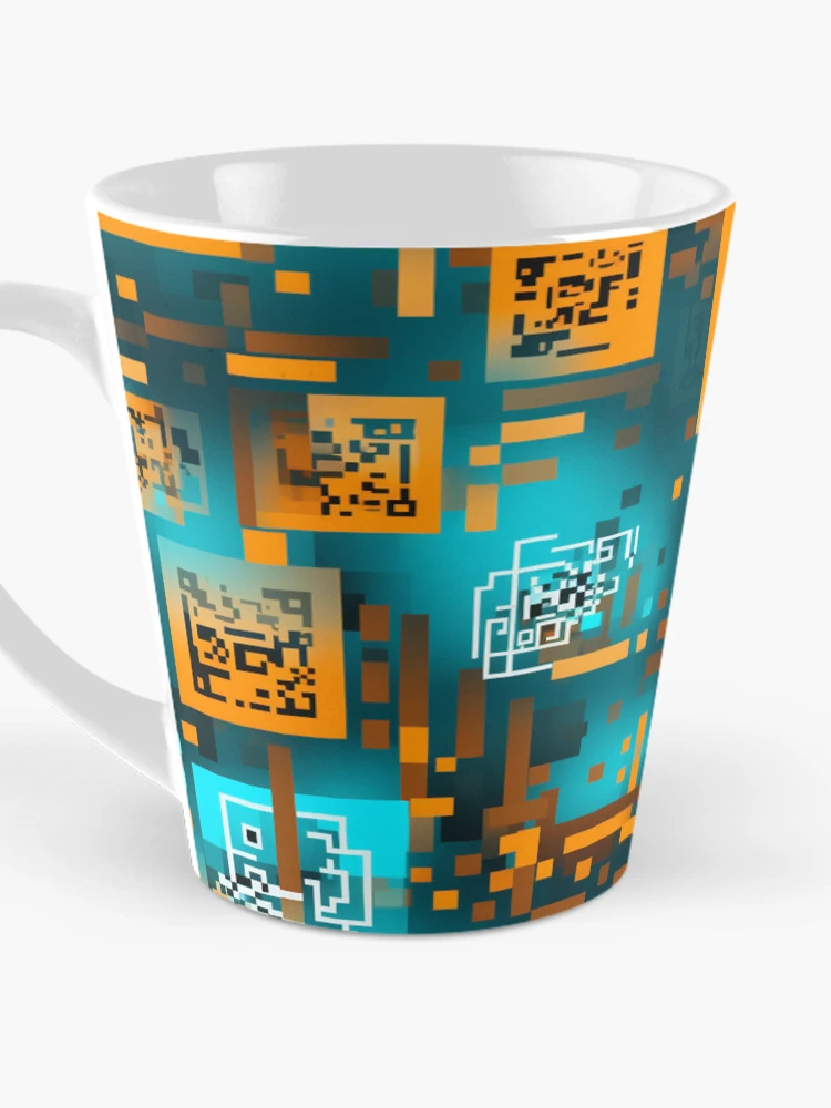 Thumbnail 3 of 4, Coffee Mug, Digital Code Abstract Pattern designed and sold by SideSignal.