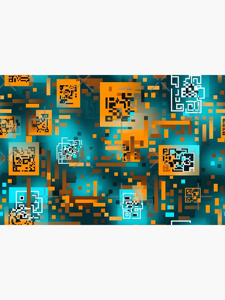 Thumbnail 3 of 3, Photographic Print, Digital Code Abstract Pattern designed and sold by SideSignal.