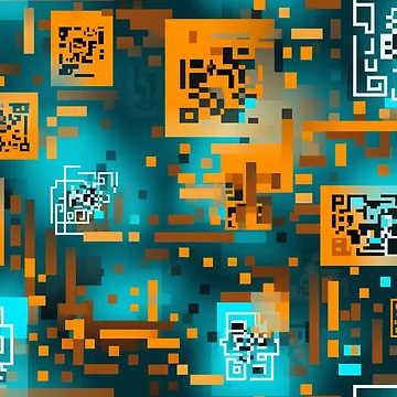 Artwork thumbnail, Digital Code Abstract Pattern by SideSignal
