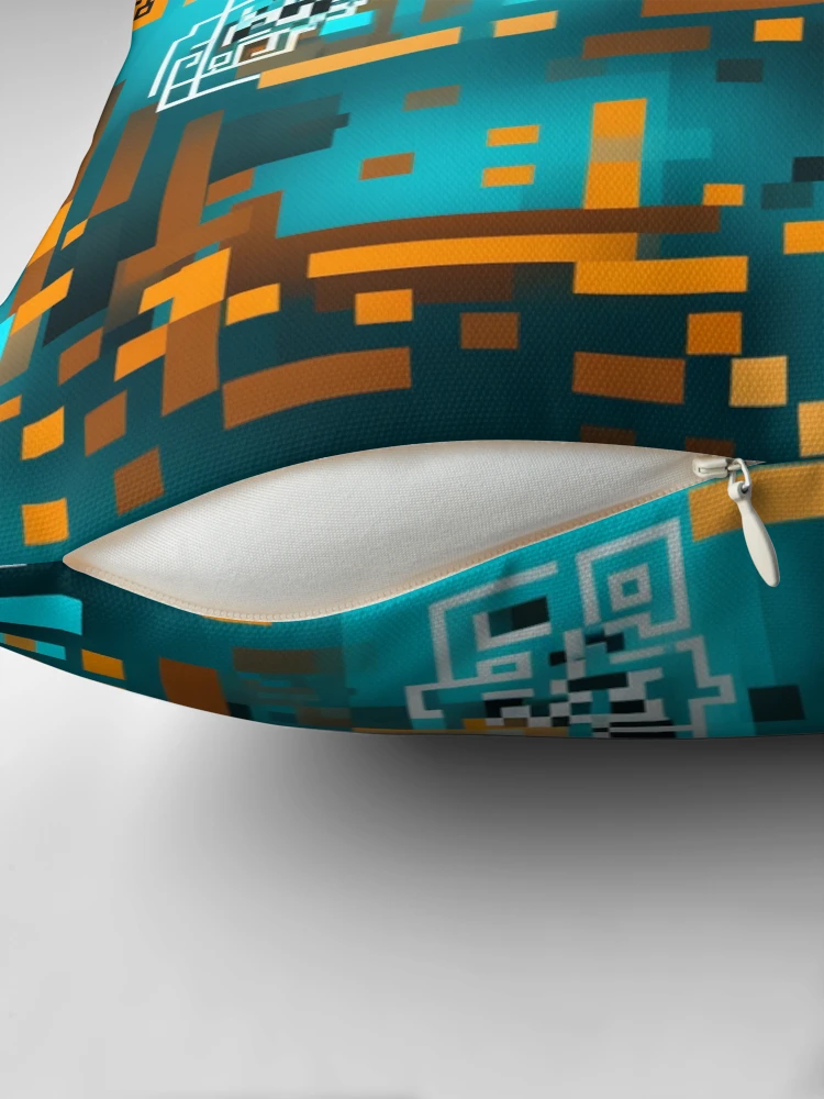 Thumbnail 2 of 4, Pillow, Digital Code Abstract Pattern designed and sold by SideSignal.