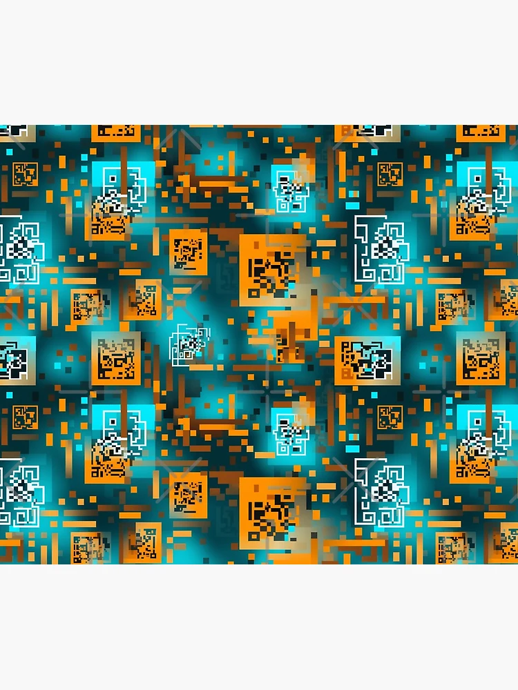 Thumbnail 3 of 3, Tapestry, Digital Code Abstract Pattern designed and sold by SideSignal.
