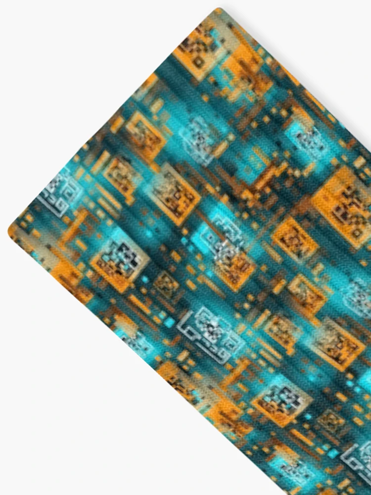 Thumbnail 2 of 5, Socks, Digital Code Abstract Pattern designed and sold by SideSignal.