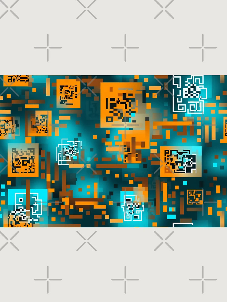 Thumbnail 6 of 6, Premium Oversized Hoodie, Digital Code Abstract Pattern designed and sold by SideSignal.