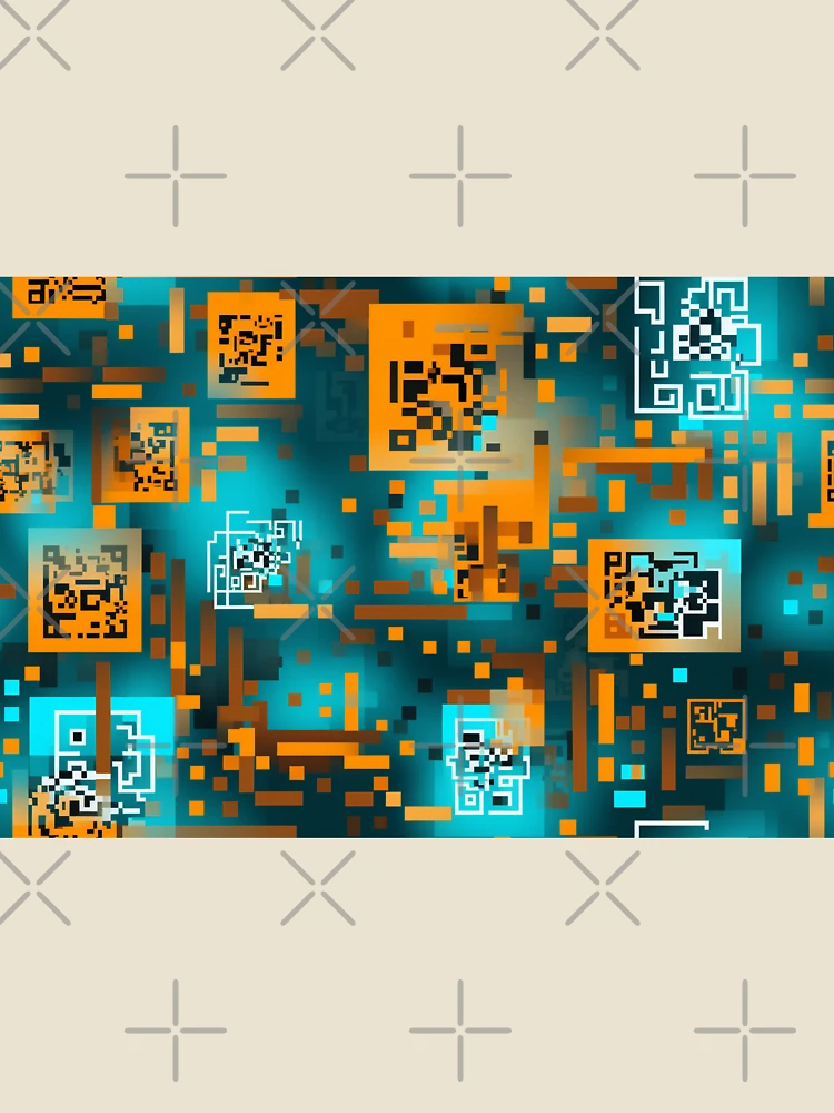 Thumbnail 4 of 4, Relaxed T-Shirt, Digital Code Abstract Pattern designed and sold by SideSignal.