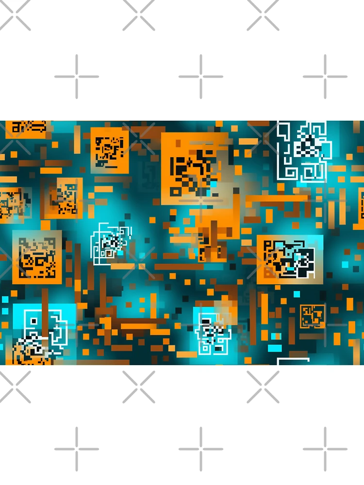 Thumbnail 7 of 7, Oversized T-Shirt, Digital Code Abstract Pattern designed and sold by SideSignal.