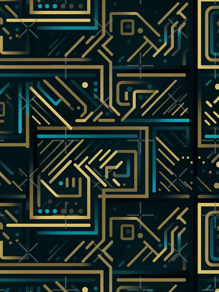 Thumbnail 4 of 4, iPhone Case, Digital Code Abstract Pattern designed and sold by SideSignal.