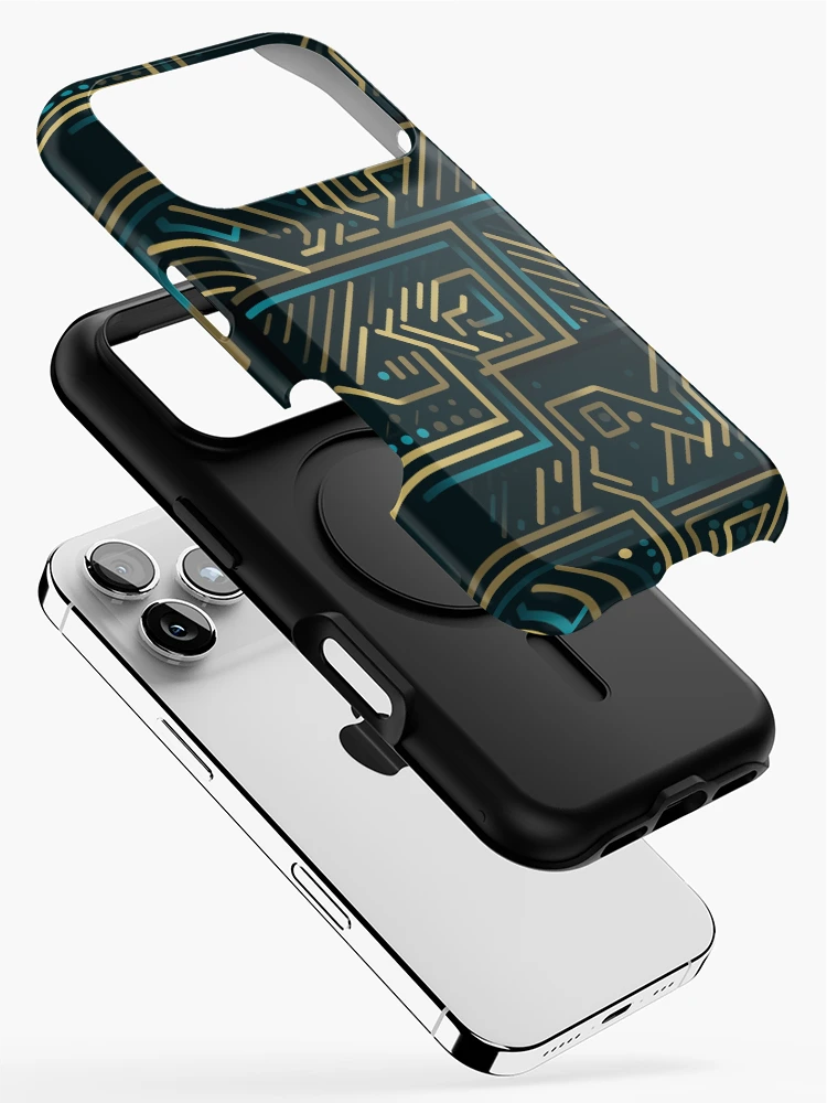 Thumbnail 2 of 4, iPhone Case, Digital Code Abstract Pattern designed and sold by SideSignal.