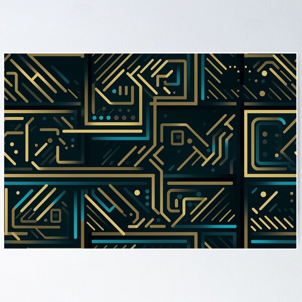 Item preview, Digital Code Abstract Pattern designed and sold by SideSignal.