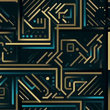 Artwork thumbnail, Digital Code Abstract Pattern by SideSignal