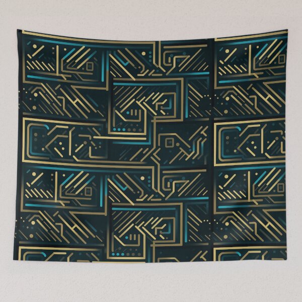 Item preview, Digital Code Abstract Pattern designed and sold by SideSignal.