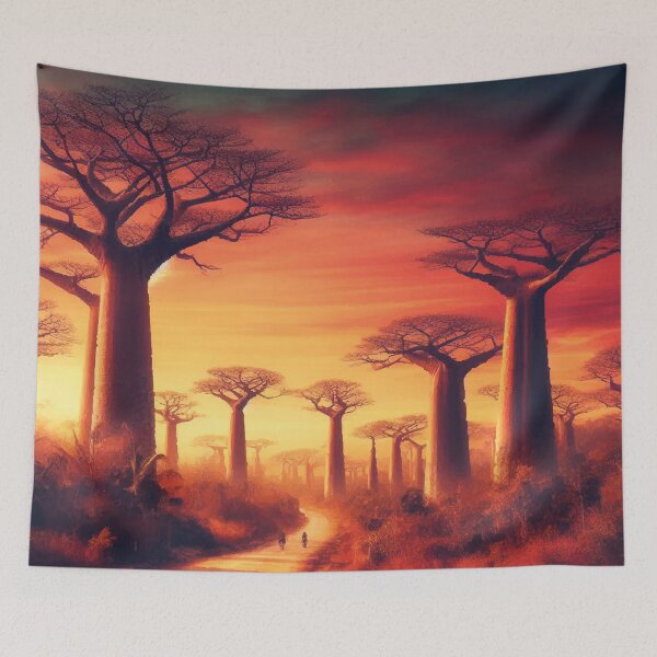 Item preview, Avenue of the Baobabs at Sunset designed and sold by badguyduh.