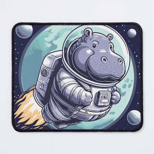 Artikelvorschau, Niedlicher und abenteuerlustiger Nilpferd-Astronaut entworfen und verkauft von Edekad.