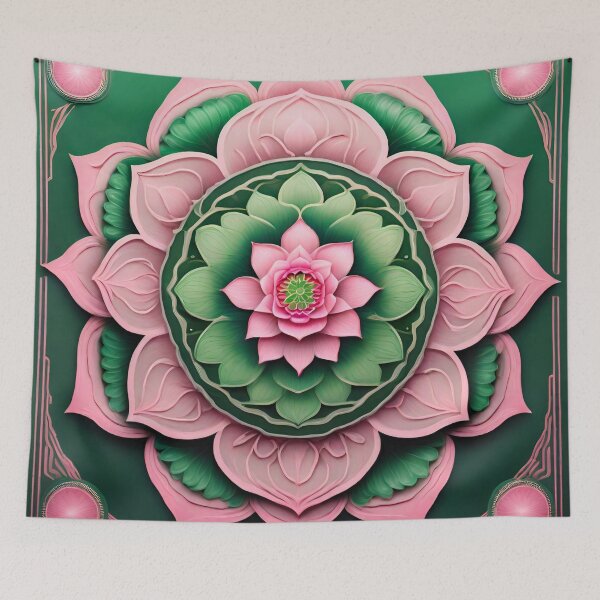 Item preview, Mandala Lotus Pond Art designed and sold by SpiritualManda.