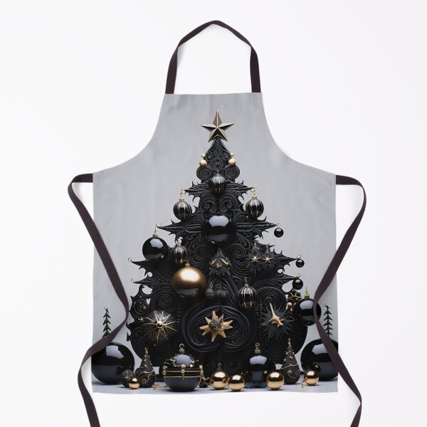 Item preview, ornate black and gold christmas tree print designed and sold by dcrc.
