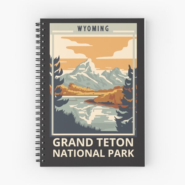 Artikelvorschau, Eine Vintage-Reisekunst des Grand-Teton-Nationalparks – Wyoming – USA entworfen und verkauft von GoodOldVintage.