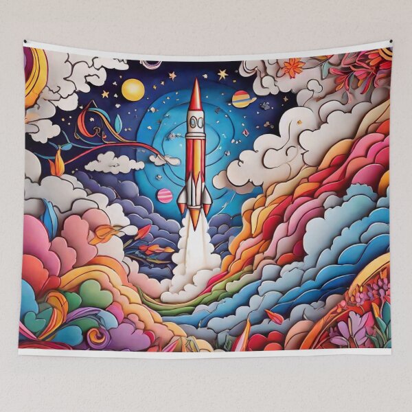 Item preview, Voyage to the Stratosphere: A Coloring Odyssey (138) designed and sold by WASjourney.