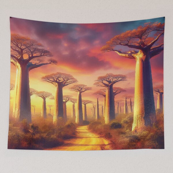 Item preview, Avenue of the Baobabs at Sunset designed and sold by badguyduh.