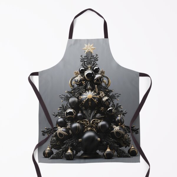 Item preview, ornate black and gold christmas tree print designed and sold by dcrc.