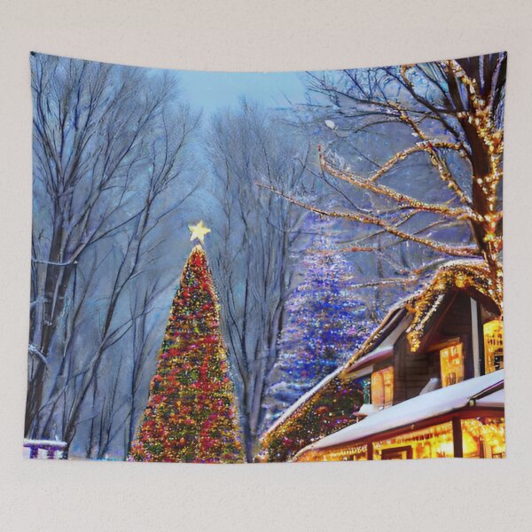 Item preview, Christmas Trees in the Neighborhood Scene designed and sold by BellaArtsy.