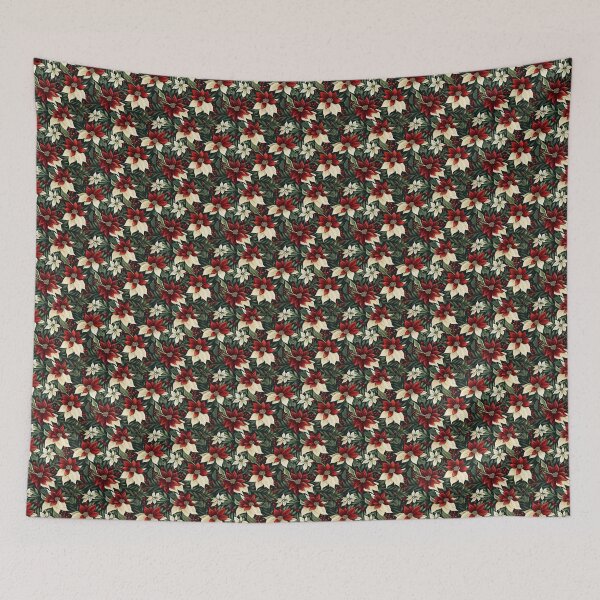 Item preview, Christmas Poinsettia & Evergreen Pattern designed and sold by BloomPattern.