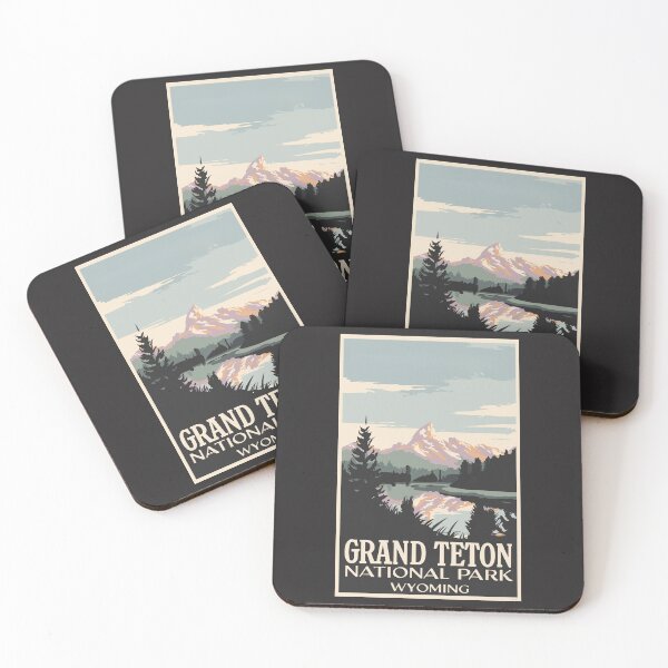 Item preview, A Vintage Travel Art of the Grand Teton National Park - Wyoming - US  designed and sold by GoodOldVintage.